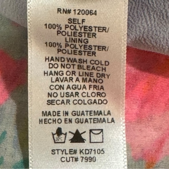 Mono B Watercolor Floral Spaghetti Strap Lined Mini Sundress Size Small - Picture 5 of 5